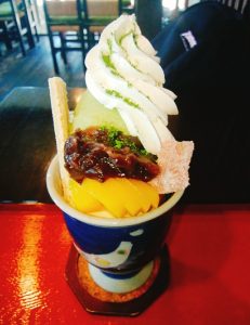 京都グルメレポート134「通圓」抹茶パフェ