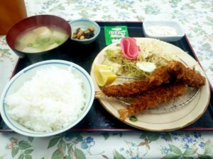 京都グルメレポート再訪427「妙」海老フライ定食