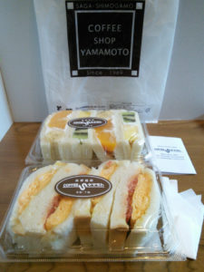 下鴨　コーヒーショップヤマモトのタマゴサンド⑯とフルーツサンド
