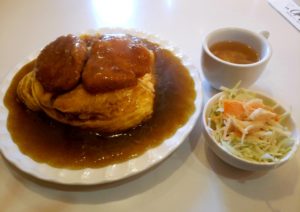 京都グルメレポート520「コーヒー・お食事　オープン」和風カツカレー