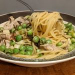 zensockskitchen〜えんどう豆と豚バラの塩昆布クリームパスタ〜