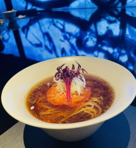 京都グルメレポート539「Vegan Ramen UZU KYOTO 」深緋　山吹　押し寿司