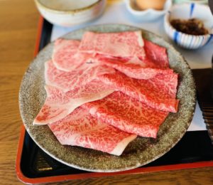 京都グルメレポート番外編80「近江西川」近江牛お昼の鉄板焼き・すきやき