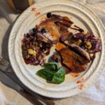 zensockskitchen〜三元豚のステーキ アメリカンチェリーサルサ添え〜